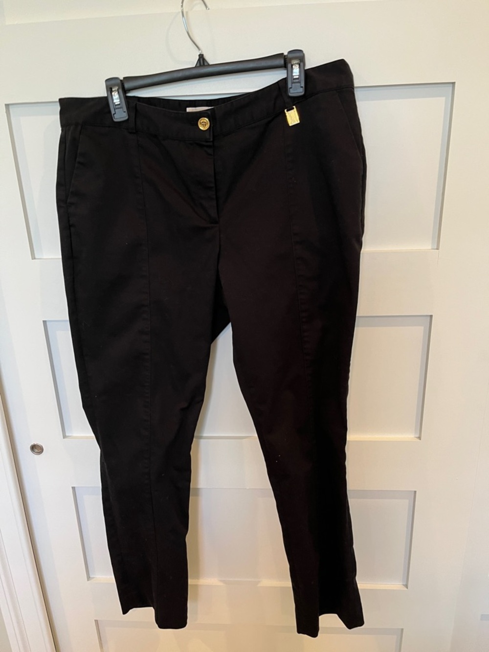 Michael Kors Black Pants with Gold Button